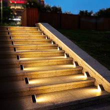 Load image into Gallery viewer, LED Motion Sensor Solar Step Light Waterproof IP67, For Outside Garden, Concrete, Patio, Yard, Porch, Front Door, Warm White