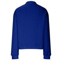 Load image into Gallery viewer, Casual Jacket For Women Fall Winter V-Neck Solid Color Cable Knitted Coat Zipper Long Sleeve Loose Sweatshirt