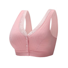 Load image into Gallery viewer, Soft Cotton Front Button Underwireless Tank Bra