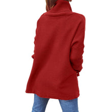Load image into Gallery viewer, Soft Cotton Stand Collar Large Size Long Sleeve Tops Ladies Jumper Loose Tunic Casual T-Shirts