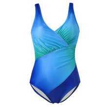 Load image into Gallery viewer, Bikini Rainbow Gradient Plus Size Traje de baño de una pieza - España