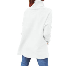 Load image into Gallery viewer, Soft Cotton Stand Collar Large Size Long Sleeve Tops Ladies Jumper Loose Tunic Casual T-Shirts
