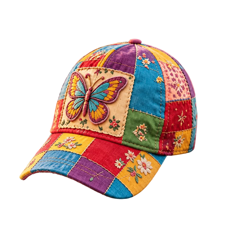 Graddi Unmatched Butterfly Patchwork Cap (Copy)