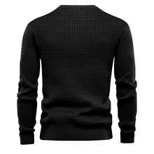 Load image into Gallery viewer, Mens Autumn And Winter Casual Loose Knitted Checkered Round Neck Hatless Versatile Long Sleeve Sweater