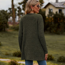 Load image into Gallery viewer, Sweaters for Women Cardigan Dressy Solid Open Front Long Knited Cardigan Sweater Fashion Loose Fit Coat Tops