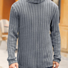 Load image into Gallery viewer, Mens Sweaters Turtleneck Cable Knitted Pullover