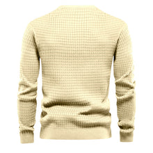 Load image into Gallery viewer, Mens Autumn And Winter Casual Loose Knitted Checkered Round Neck Hatless Versatile Long Sleeve Sweater