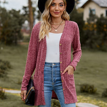 Load image into Gallery viewer, Sweaters for Women Cardigan Dressy Solid Open Front Long Knited Cardigan Sweater Fashion Loose Fit Coat Tops