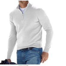 Load image into Gallery viewer, Mens Long Sleeve Polo Shirts Casual Zipper Golf Shirts Fashion V-Neck Wool Blend Athletic Tennis T-Shirt Tops