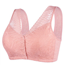 Load image into Gallery viewer, Ladies Soft Cotton Lace Front Button Bra