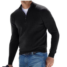 Load image into Gallery viewer, Mens Long Sleeve Polo Shirts Casual Zipper Golf Shirts Fashion V-Neck Wool Blend Athletic Tennis T-Shirt Tops