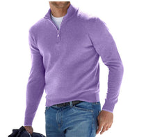 Load image into Gallery viewer, Mens Long Sleeve Polo Shirts Casual Zipper Golf Shirts Fashion V-Neck Wool Blend Athletic Tennis T-Shirt Tops