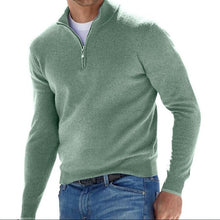 Load image into Gallery viewer, Mens Long Sleeve Polo Shirts Casual Zipper Golf Shirts Fashion V-Neck Wool Blend Athletic Tennis T-Shirt Tops