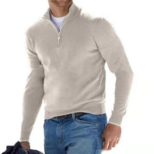 Load image into Gallery viewer, Mens Long Sleeve Polo Shirts Casual Zipper Golf Shirts Fashion V-Neck Wool Blend Athletic Tennis T-Shirt Tops