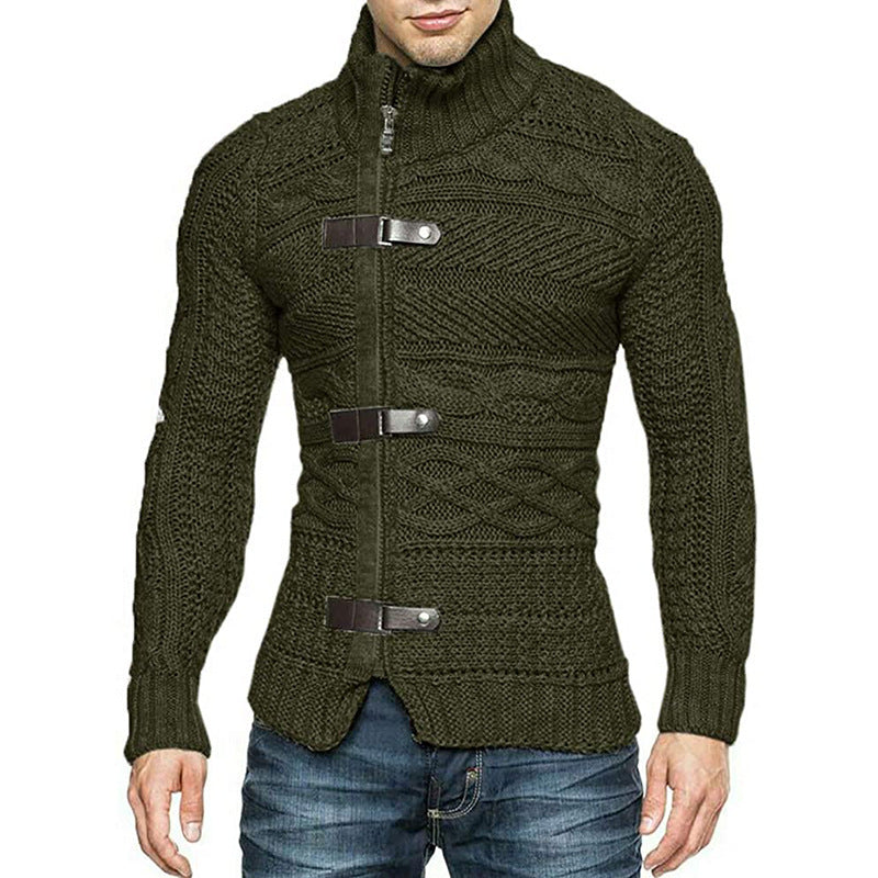 Men's Round Neck Sweater Casual Knitted Sweater