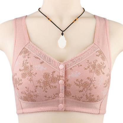 Women's wireless wide shoulder plus size bra