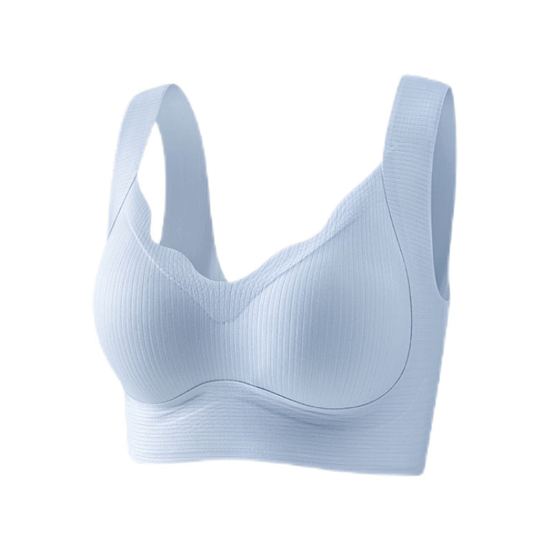 Women's Fixed Cup Push-up Wireless Breathable Sports Tank Top Bra