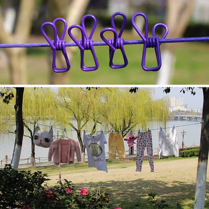 Portable Clothesline (Home, Outdoor, Camping with 12 Clips)