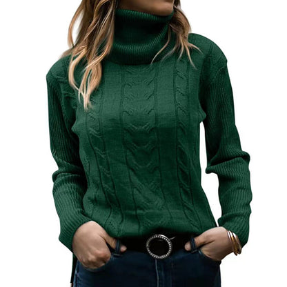 Women's Turtleneck Sweaters 2024 Fashion Long Sleeve Pullover