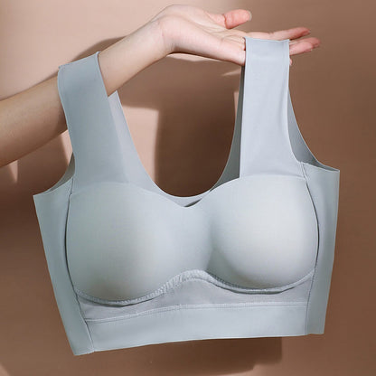 Ice Silk Seamless Push-Up Bra Without Steel Ring