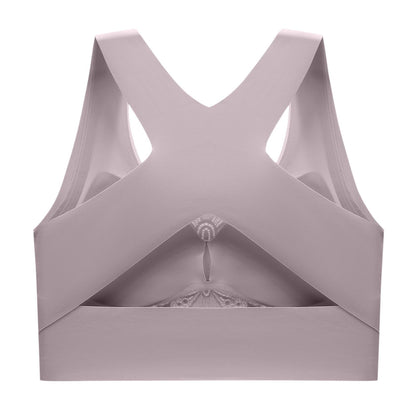 Three-breasted cross-back correction bra
