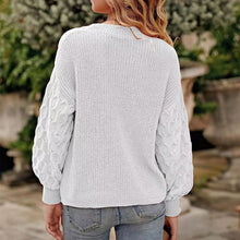 Load image into Gallery viewer, Women's Pullover Crew Neck Sweater Casual Long Sleeve Loose Chunky Knit Jumper Blouse Tops
