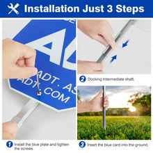 Load image into Gallery viewer, Security Signs 28" ADT Yard Sign with Aluminum Stake, Heavy Duty Weatherproof

