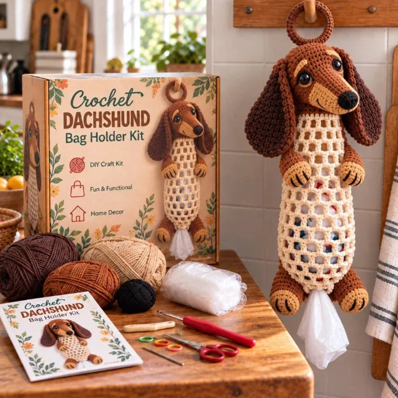 Crochet Animal Bag Holder DIY Kit