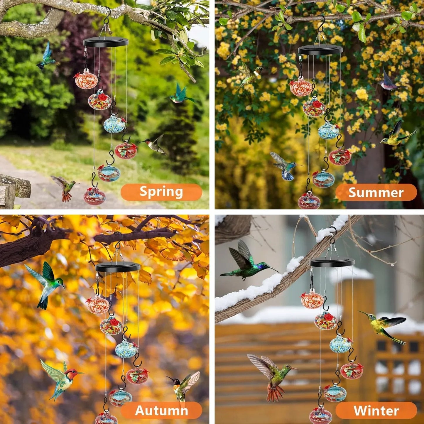 Sherem Wind Chime Hummingbird Feeder